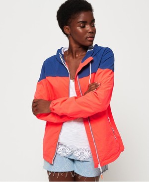 Superdry Colour Block Cagoule Női Kabát Narancssárga | GNFZU6501